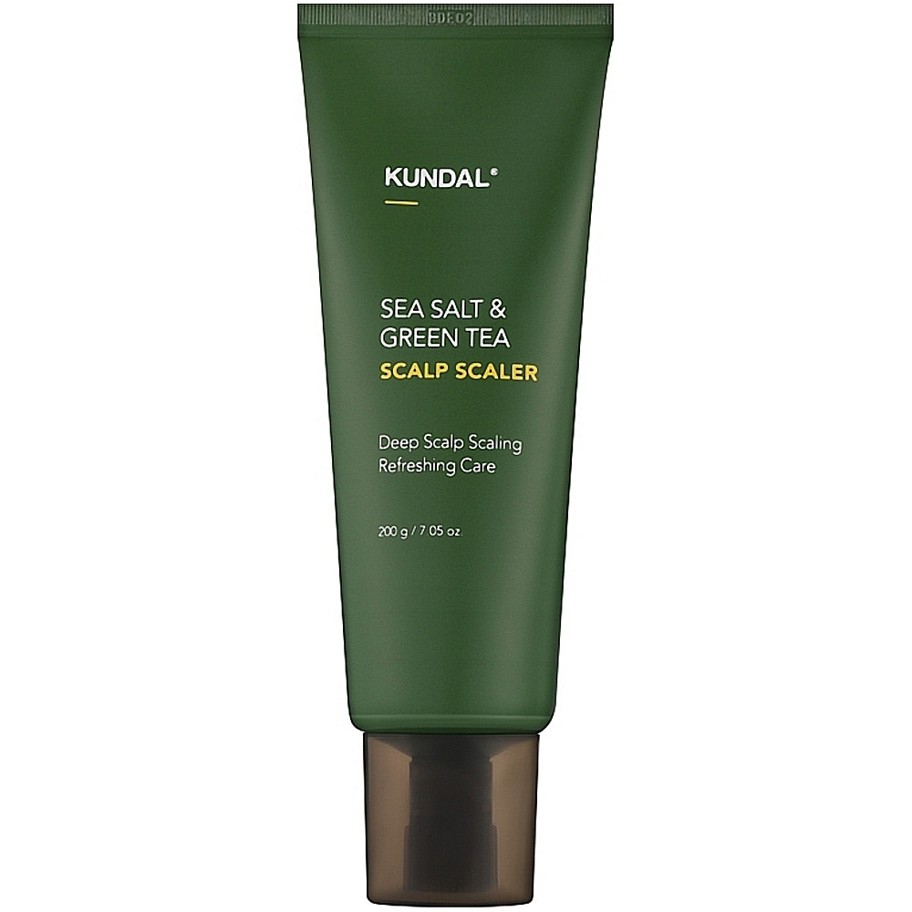 Соляний скраб для шкіри голови KUNDAL Sea Salt & Green Tea Scalp Scaler Herb Mint 200g