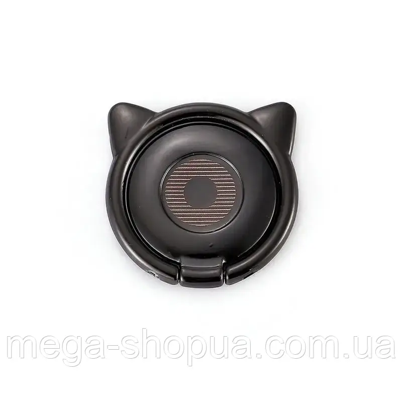 Кільце тримач підставка металеве 360° попсокет popsockets для телефону смартфона CV360S Чорний