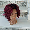 Перука з натурального волосся каскад бургунд омбре ALISA new-Y1B/99T, фото 5