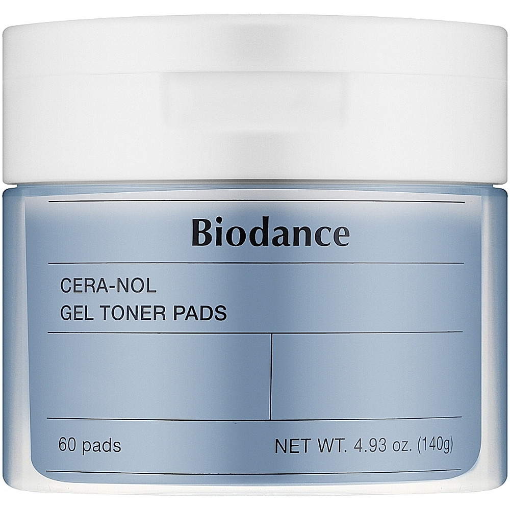 Зволожувальні заспокійливі гелеві педи для обличчя, 60шт BIODANCE Cera-nol Gel Toner Pads 60Pads, фото 1