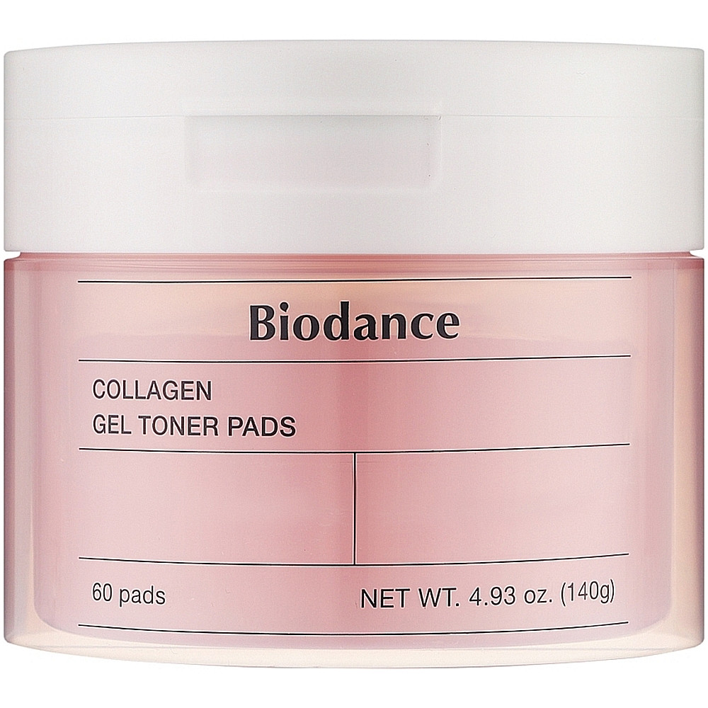 Зміцнювальні колагенові педи для обличчя, 60 шт BIODANCE Collagen Gel Toner Pads 60Pads, фото 1