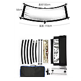 Вигнутий рефлектор Profi-light 4 в 1 відбивач для портретного знімання (110 см x 50 см), фото 10