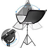 U-подібний розсіювач світла Profi-light 4 в 1 відбивач для портретного знімання (180 см x 60 см), фото 5