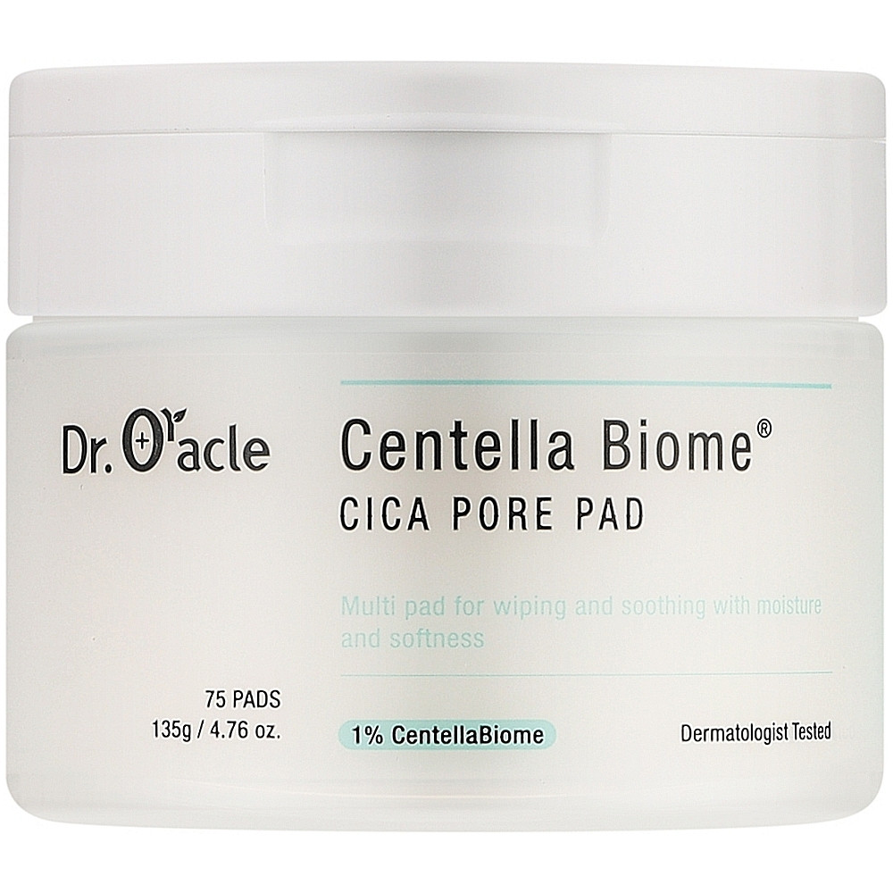 Пади для обличчя заспокійливі з центелою Dr.Oracle Centella Biome Cica Pore Pad 75шт, фото 1