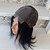 Перука пряма з натурального волосся з проділом чорний ASOLE HH14"-1B, фото 7
