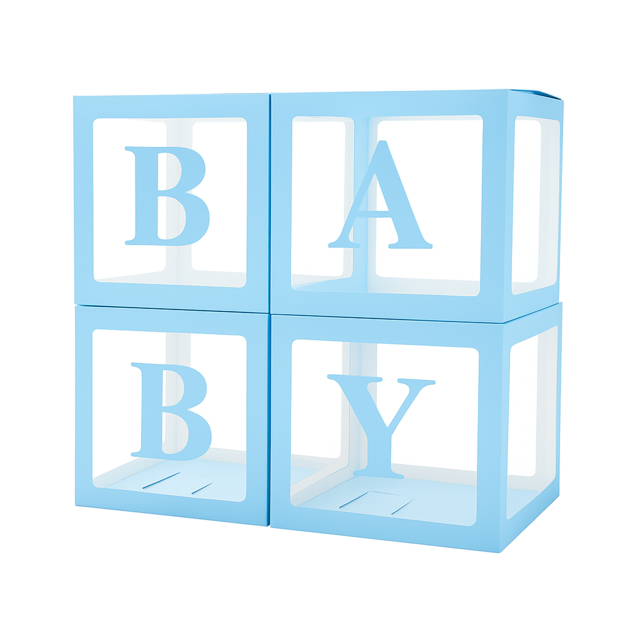 Набір коробок 30 см | 12" для повітряних куль BABY Блакитні грані
