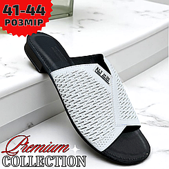 Шльопанці Жіночі шкіряні на повну широку ногу великого розміру 41 42 43 44 від виробника