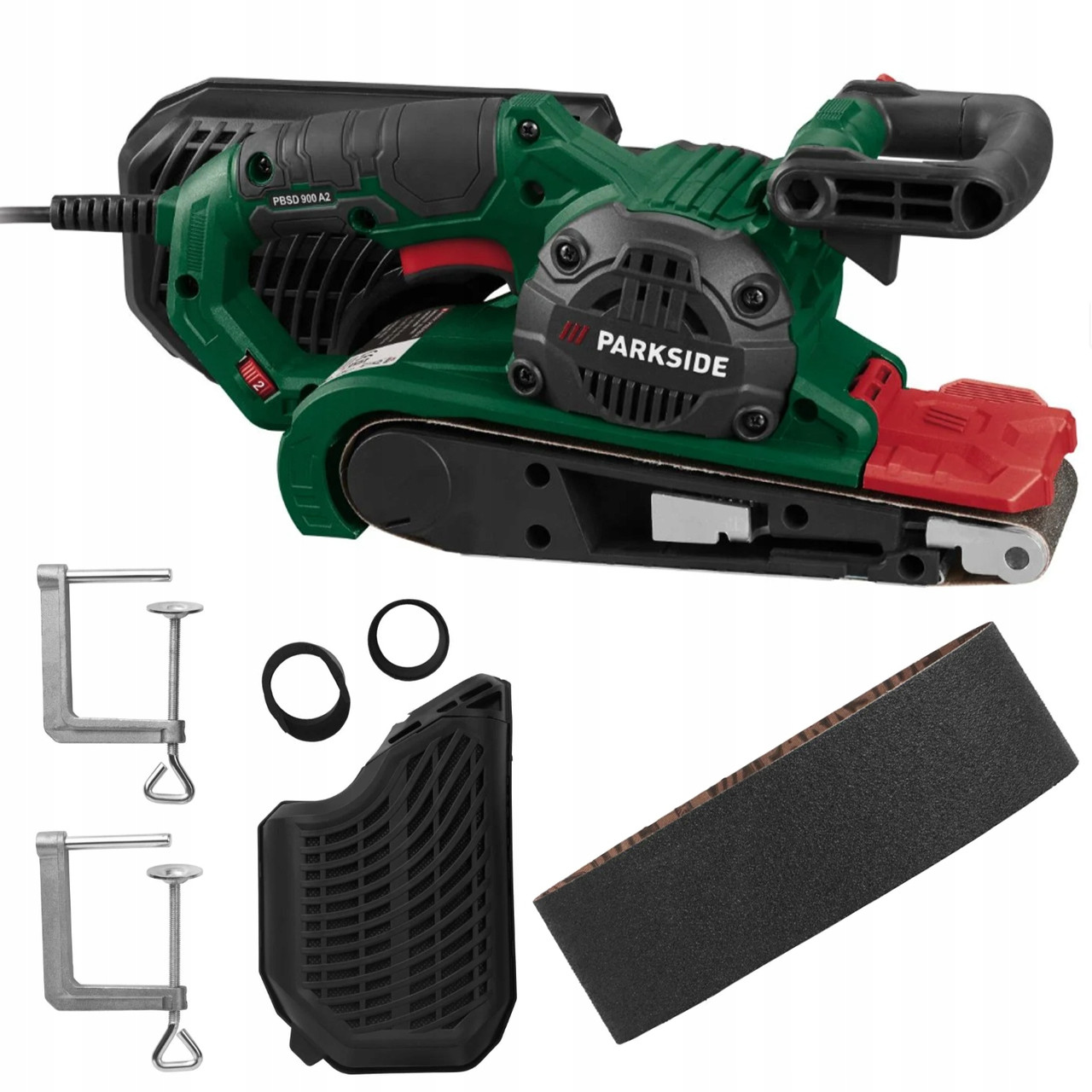 Шліфувальна машина Parkside PBSD 900 A2 — 900 Вт, 240–400 м/хв, пилозбірник, фото 1