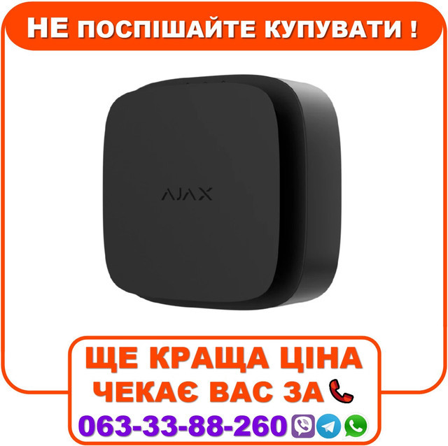 Бездротовий датчик температури Ajax FireProtect 2 RB (Heat) Black