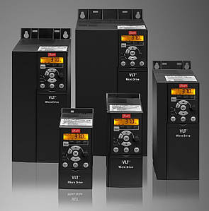 Частотний перетворювач Danfoss VLT Micro Drive FC 051, 1.5 кВт, з екраном