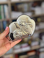 Серебряная икона Ангел-Охоронец (10.7 x 8,7 см)