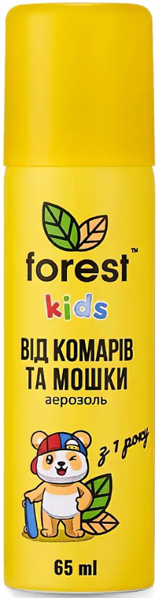 Спрей-репелент Forest Kids від комарів та мошки 65мл, фото 1
