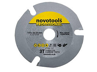 Диск для болгарки пильний 115мм 22,23мм Professional, 3Т ТМ NovoTools BP