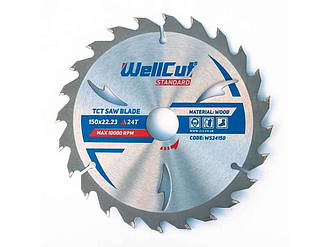 Диск для болгарки пильний 150мм 22,23мм 24Т ТМ WellCut BP
