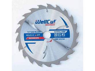 Диск для болгарки пильний 180мм 22,23мм 21Т ТМ WellCut BP