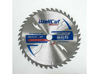 Диск для болгарки пильний 230мм 22,23мм 40Т ТМ WellCut BP