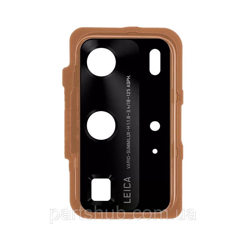 Скло камери Huawei P40 Pro ELS-NX9 (у золотистій рамці), фото 1