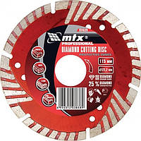 Диск алмазний відрізний сегментний з захисними сект, 115 х 22,2 мм, сухе різання  PROFESSIONAL (731529)