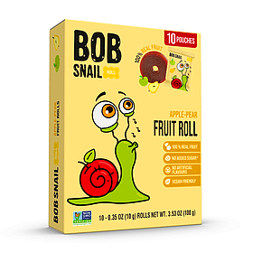 Фруктові цукерки-роли Bob Snail зі смаком яблука та груші 100 г