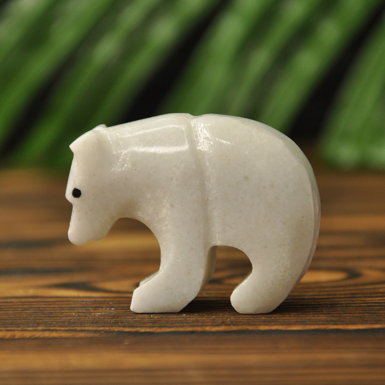 Статуетка ведмедик з каменю онікс, 5х4 см (колір, як на фото), фото 1