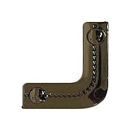 Кутник для сумки металевий колір чорний 24 мм.