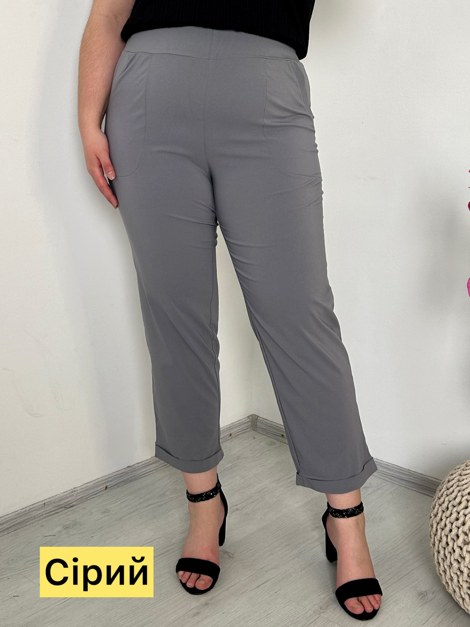 Штани жіночі 7/8 Зарина сірий