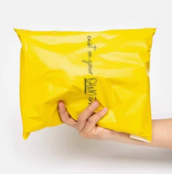 Кур'єрські з самоклейною стрічкою пакети жовті А3 30х40 см Пакети з індивідуальним логотипом, фото 1