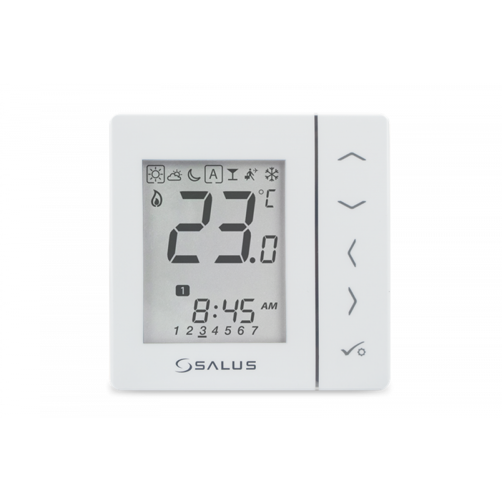 SALUS VS30W Зональний тижневий програматор температури, дротовий, 230В, прихованого монтажу (білий)