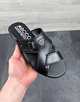 Зручні чоловічі шльопанці зі шкіри, стильні модні капці на літо для чоловіків, круте літнє взуття по зниженій ціні