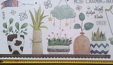 Вінілові наклейки Квіти в горщиках (лист 60 х 90 см) Б179-1, фото 3