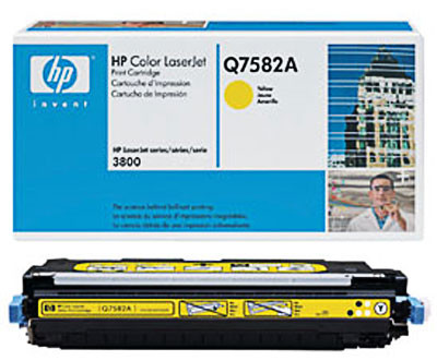 Заправка картриджа HP Color LJ 3600/ 3800/ CP3505 series Yellow (Q7582A)