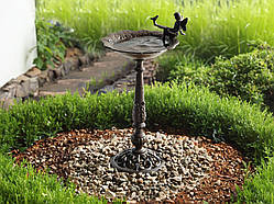 Садова поїлка-годівничка  для птахів коричнева LARK