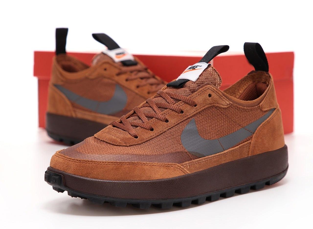 Чоловічі кросівки Nike Craft Tom Sachs Brown Взуття Найк Крафт коричневі замша текстиль демісезон, фото 1