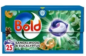 Універсальні капсули для прання Bold Sandalwood & Eucalyptus 25 шт