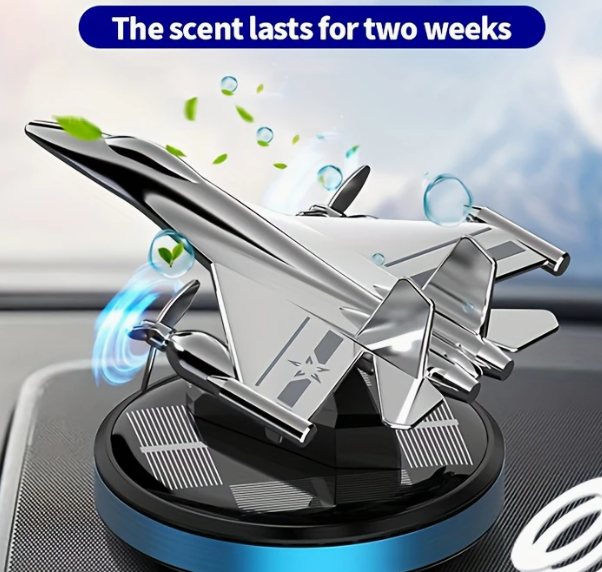 Ароматизатор для автомобіля "Винищувач W" на сонячній батареї Пахучка в машину освіжувач повітря, фото 1