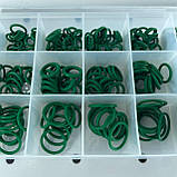 Набір кілець ущільнювальних маслобензостійких NBR 270 шт. (зелені), фото 2