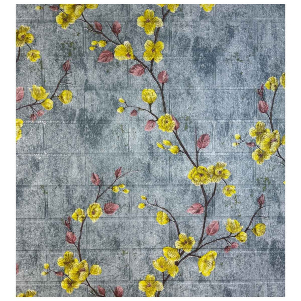 Самоклеюча 3Д панель для стін Сіра цегла Магнолія 700x770x3мм, фото 1