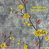 Самоклеюча 3Д панель для стін Сіра цегла Магнолія 700x770x3мм, фото 2