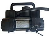 Компрессор автомобильный воздушный для подкачки колес, компрессор с фонариком, с питанием от 12 V, фото 3