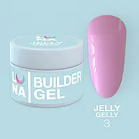 Моделюючий гель-желе LUNAMoon Jelly Gelly №3 (Рожевий) для зміцнення, нарощування нігтів, 15 мл.