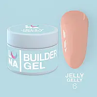 Моделюючий гель-желе LUNAMoon Jelly Gelly №6 (Персиково-бежевий) для зміцнення, нарощування нігтів, 15 мл.