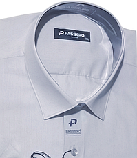 Теніска чоловіча батальна Passero vk-0110 однотонна класична Туреччина ошатна стильна короткий рукав, фото 5