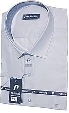 Теніска чоловіча батальна Passero vk-0110 однотонна класична Туреччина ошатна стильна короткий рукав, фото 4