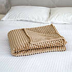 Двоспальний плед-покривало 230х200см, "Шарпей", Бежевий / Велюрове покривало на ліжко, фото 8