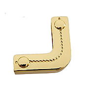 Кутник для сумки металевий колір золото 24 мм.