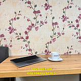 Самоклеюча 3Д панель для стін Бежевий мармур Сакура 700x770x3мм, фото 3