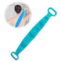 Силіконова мочалка для душу Silica Gel Bath Brush Синій, масажна мочалка для всього тіла