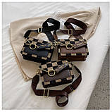 Жіноча сумка FQ-2100 крос-боді на ремінці чорна, фото 10