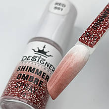 Спрей-пудра для ефекту омбре Shimmer ombre spray Дизайнер (7г) для дизайна ногтей Red S01