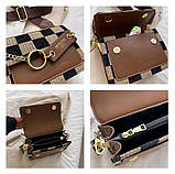 Жіноча сумка FQ-2100 крос-боді на ремінці чорна, фото 5